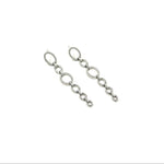 Ashley Gold Sterling Silver 6 Circle Drop Design CZ Earrings