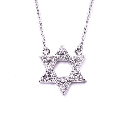 Ashley Gold Sterling Silver CZ Star Necklace