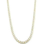 Ashley Gold Sterling Silver 5.00CTW Tennis Necklace