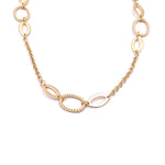 Ashley Gold Stainless Steel Gold Plated Tripe Link Layering Necklace
