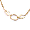 Ashley Gold Stainless Steel Gold Plated Tripe Link Layering Necklace