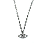 Ashley Gold Stainless Steel CZ By the Yard Evil Eye Necklace