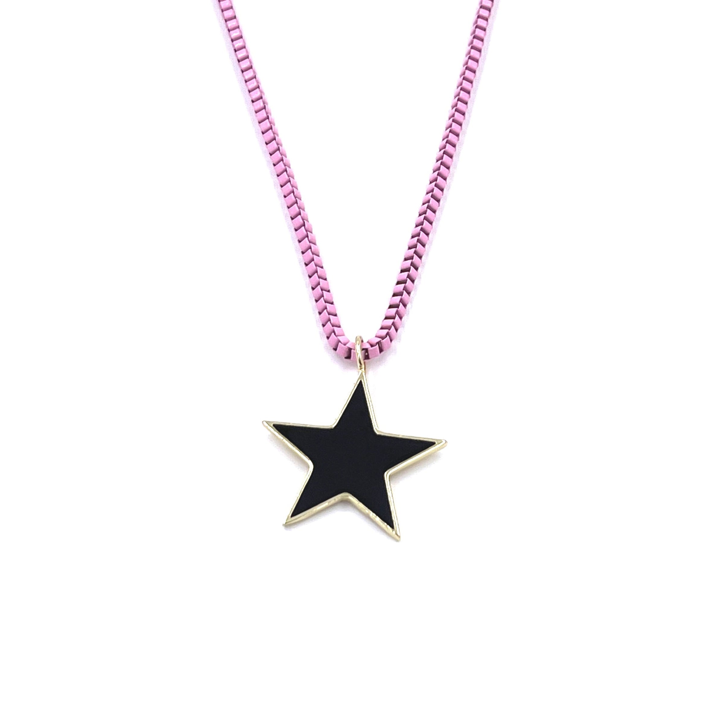 LARGE LIGHT PINK STAR necklace – Mazza Boutique