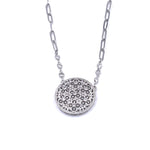 Ashley Gold Stainless Steel Open CZ Inlay Art Deco CZ Chain Necklace