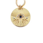 Ashley Gold Enamel And Gold Chain With Evil Eye CZ Lobster Necklace
