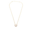 Ashley Gold Sterling Silver Baguette CZ Lucky Horseshoe Necklace