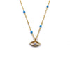 Ashley Gold Sterling Silver Gold Plated Lapis And Turquoise Evil Eye Necklace
