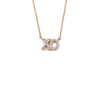 Ashley Gold Sterling Silver CZ "XO" Necklace