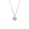 Ashley Gold Sterling Silver CZ Clover Design Necklace