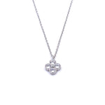 Ashley Gold Sterling Silver CZ Clover Design Necklace