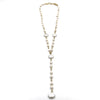 Ashley Gold Stainless Steel Gold Plated Assorted Pearl Lariat Necklace