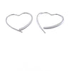 Ashley Gold Sterling Silver Lightweight Heart Hoop Earrings