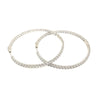 Ashley Gold Sterling Silver Large Hoop Earrings With CZ'S