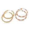 Ashley Gold Multi Bead Hoop Earrings