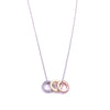 Ashley Gold Sterling Silver Tri Color Circle Necklace