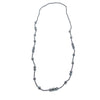 Ashley Gold Long Hematite Beaded Alternating Necklace