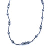Ashley Gold Long Hematite Beaded Alternating Necklace