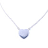 Ashley Gold Sterling Silver Stationary Heart Necklace