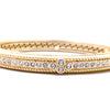 Ashley Gold Stainless Steel Antique CZ Design Bangle