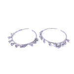 Ashley Gold Sterling Silver Hoops With CZ Dangles