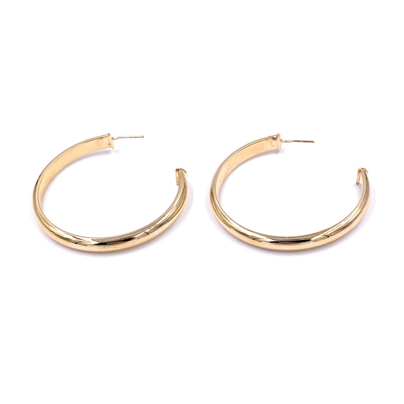 Ashley Gold Stainless Steel Gold Plated Hoop Earrings