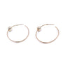 Ashley Gold Stainless Steel Gold Plated Single Ball Hoop Earrings