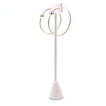 Ashley Gold Stainless Steel Gold Plated Single Ball Hoop Earrings