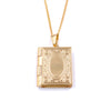 Ashley Gold Sterling Silver Gold Plated Chain and Rectangle Stainless Locket