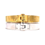Ashley Gold Stainless Steel Hinge Bangle Bracelet