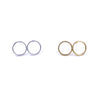 Ashley Gold Sterling Silver Mini Open Circle Stud Earrings