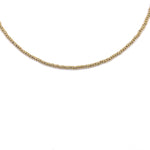 Ashley Gold Stainless Steel Gold Plated 2MM Beaded Necklace