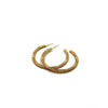 Ashley Gold Stainless Steel Gold Plated Rope Design Hoop Earrings