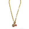 Ashley Gold Stainless Steel Gold Plated "Happy Days" Necklace