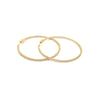 Ashley Gold Sterling Silver Gold Plated 2" Diameter Hoop Earrings With 3MM CZ'S