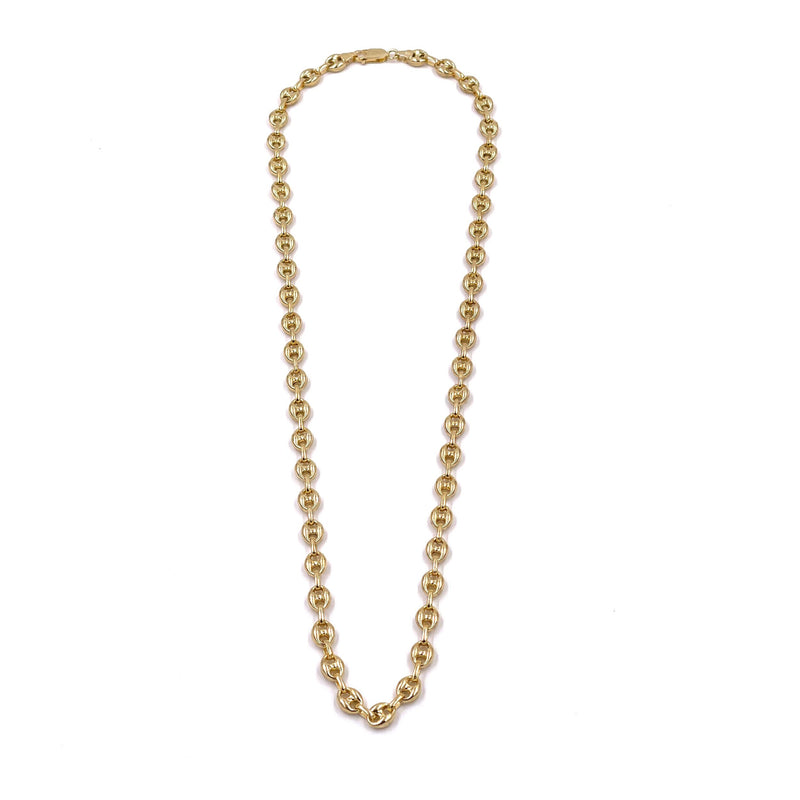 Ashley Gold Sterling Silver Gold Plated Cap Puff Necklace