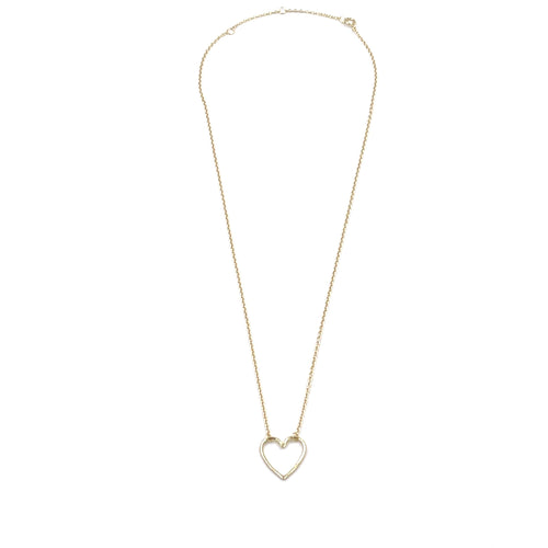 Ashley Gold Sterling Silver Gold Plated Open Heart Necklace