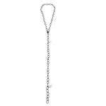 Ashley Gold Stainless Steel Pearl Lariat Necklace