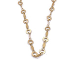 Ashley Gold Stainless Steel Gold Plated Double Circle Necklace