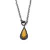 Ashley Gold Stainless Steel Yellow Cats Eye Necklace
