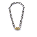 Ashley Gold Stainless Steel Gold Magnetic CZ Necklace