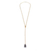 Ashley Gold Stainless Steel Gold Plated Hematite Lariat Necklace