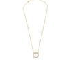 Ashley Gold Sterling Silver Gold Plated CZ Circle Necklace