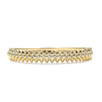 Ashley Gold Stainless Steel Gold Plated Triangle CZ Design Bangle Bracelet