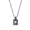 Ashley Gold Stainless Steel Open Heart ID Necklace