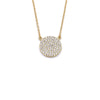 Ashley Gold Sterling Silver CZ Disc Necklace