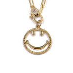 Ashley Gold Stainless Steel Gold Plated CZ Lobster Necklace