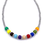 Ashley Gold Rainbow Beaded Necklace