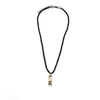 Ashley Gold Beaded And LOVE Pendant Necklace