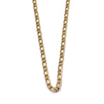 Ashley Gold Stainless Steel Gold Plated Figaro Men's Necklace
