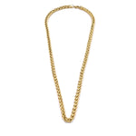 Ashley Gold Stainless Steel Gold Plated Rolled Design Men's Necklace